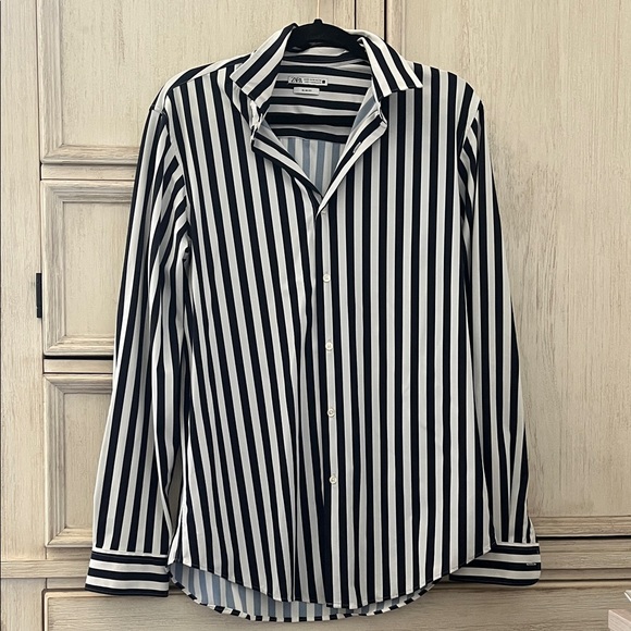 Zara Other - Zara Men's Striped Button-Down Shirt